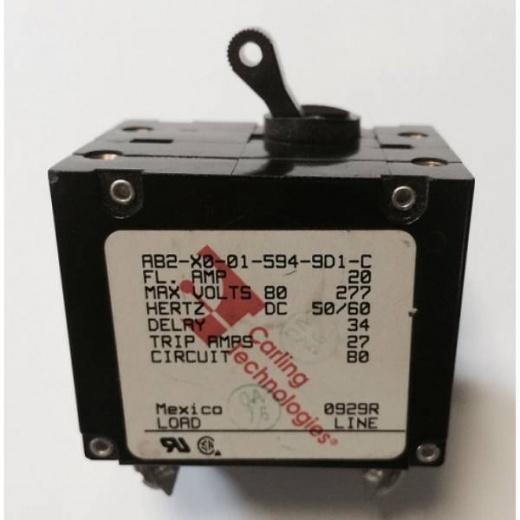 Newmar 30 Amp Double Pole Breaker W/ Black Throw