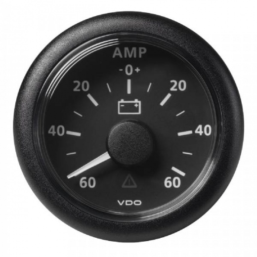 Vdo Marine 2-1/16Inch Viewline Battery Status Gauge -60/+60 AMP