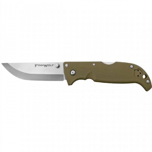Cold Steel Finn Wolf 3.5" Folding Knife, Plain Edge, AUS 8A Stainless, Pocket Clip - CS-20NPF
