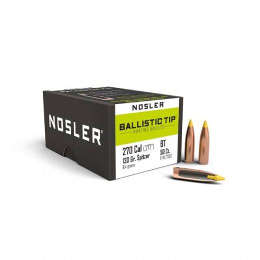Nosler 270 Cal 130Gr 50Ct Ballistic Tip
