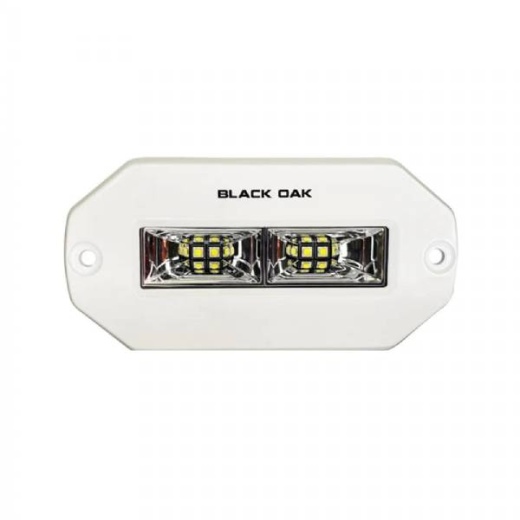 Black Oak LED Pro Series 4 in Flush Mount Spreader Light - White Housing