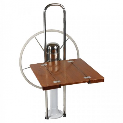 Edson Marine Teak Fold Down Drop Leaf Table - 9-1/2Inch Guard 1Inch To 1-1/8Inch