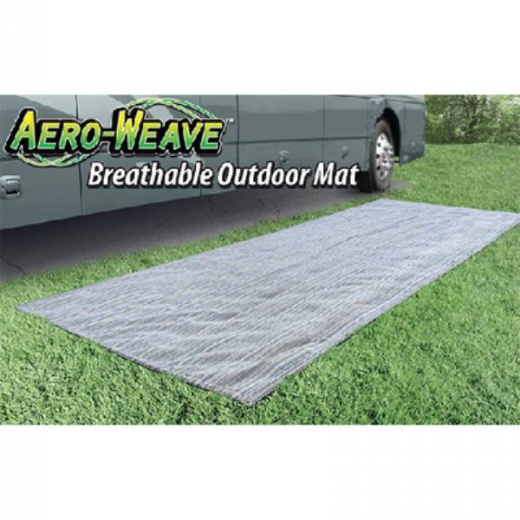 Prest-O-Fit Aero-Weave Breathable Outdoor Mat - 7' x 20', Gunmetal Gray