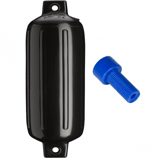 Polyform G-6 Twin Eye Fender 11 Inch X 30 Inch - Black W/Air Adapter