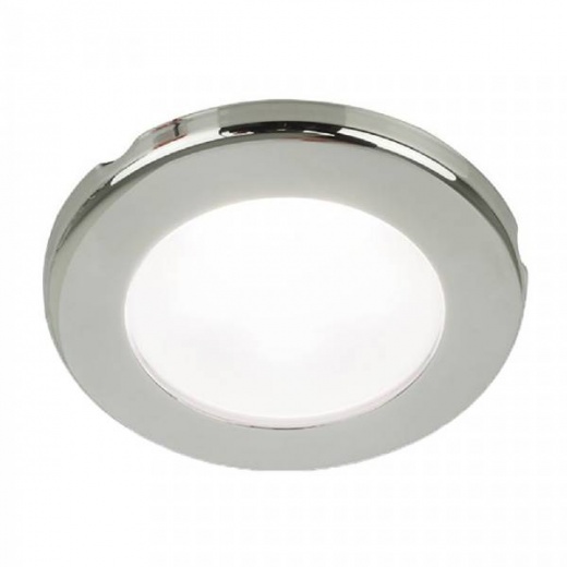 Hella Euroled 75 3Inch Round Screw Mount Down Light - White Led - Stainless Steel