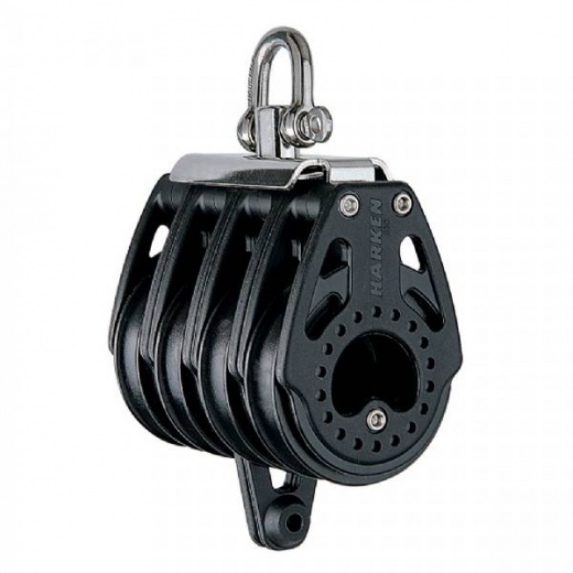 Harken 57Mm Quad Block Swivel, Center Becket