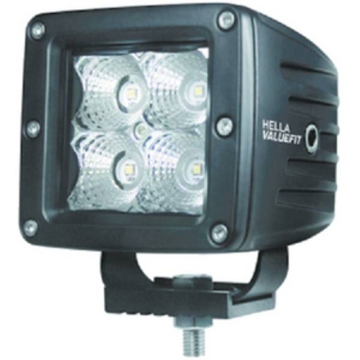 Hella Light Kit-Cube 4 Led Flood - Hella 357204831 Valuefit Cube 4 LED Spot Light Kit