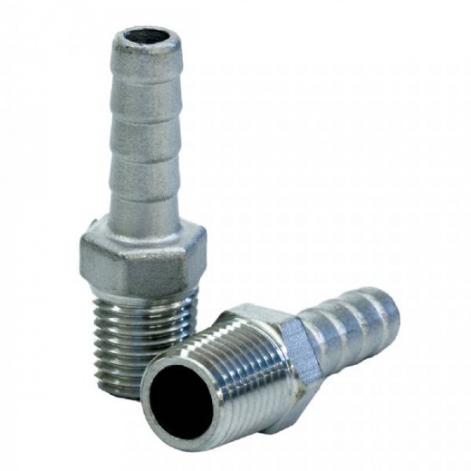 Tigress Stainless Steel Pipe to Hose Adapter - 1/4Inch IPS