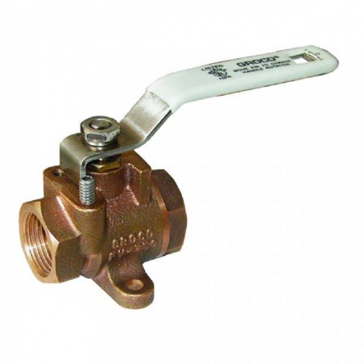 Groco 3/4Inch NPT Bronze Inline Fuel Valve