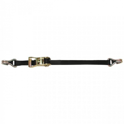 Cargobuckle Ratchet Strap Tie-Down w/Double J-Hooks Keeper - 1inch x 12ft