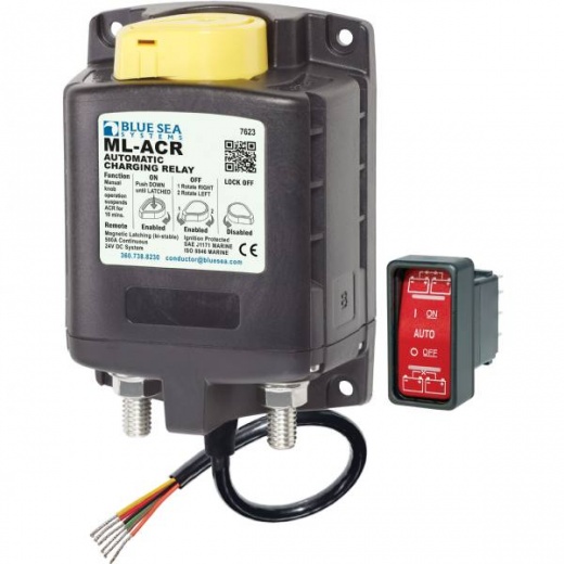 Blue Sea Ml-Acr Automatic Charging Relay With Manual Control 24Vdc 500a