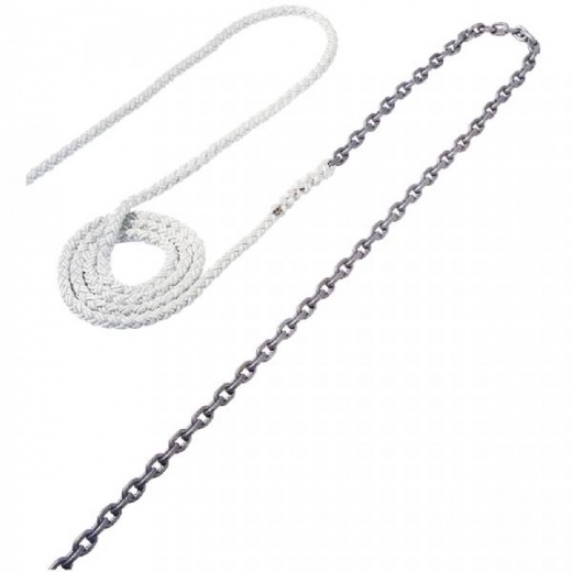 Maxwell Anchor Rode 15 Ft 1/4 Chain To 300 Ft 1/2 Nylon Brait