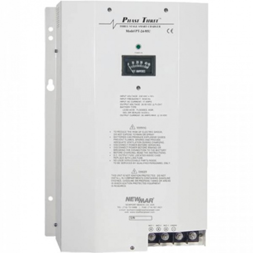Newmar Batt. Chgr., Phase 3, 24V, 95A, 3 Bank