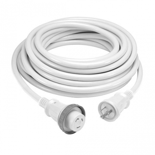 Hubbell 30 Amp 25 Foot Cordset With LED White - HBL61CM03WLED