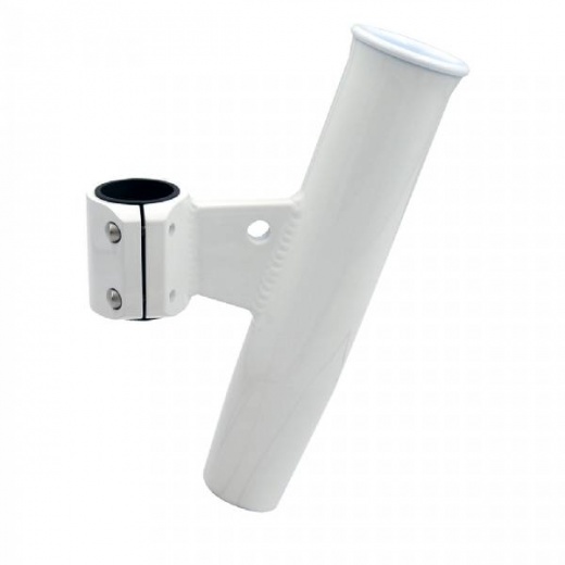 C.E. Smith Aluminum Vertical Clamp-On Rod Holder 1-27/32Inch Od White Powdercoat