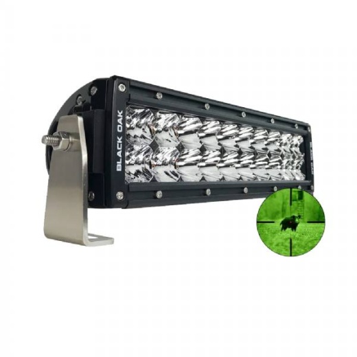 Black Oak Led Pro Series Double Row Combo Infrared 10 In 850Nm Light Bar