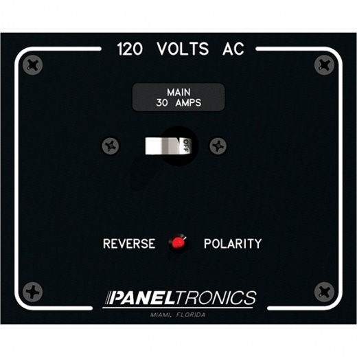 Paneltronics Standard Panel AC Main Double Pole with 30Amp CB Reverse Polarity Indicator