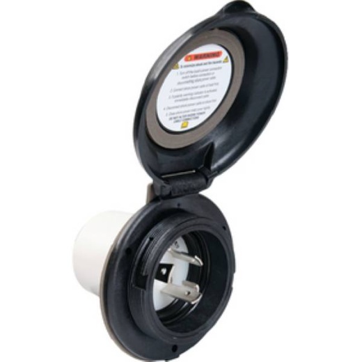 Parkpower 30A Contoured Pwr Inlet Black