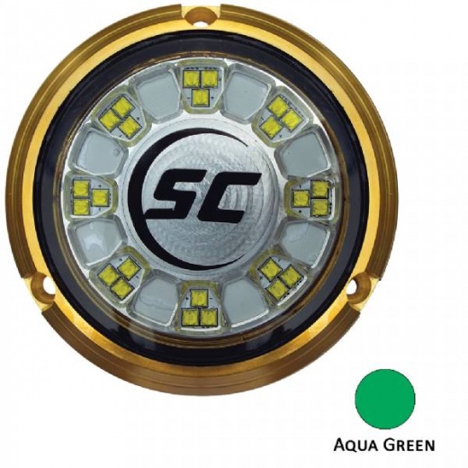 Shadow-Caster SCR-24 Bronze Underwater Light - 24 Leds - Aqua Green