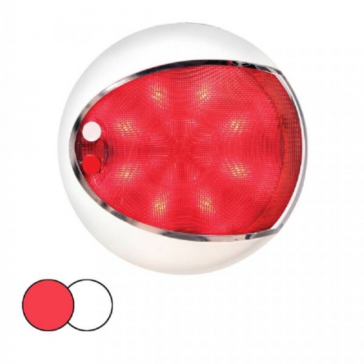Hella Euroled 130 Surface Mount Touch Lamp - Red/White Led - White