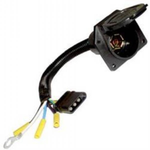 Pollak 4-Way Flat 7-Way RV Socket