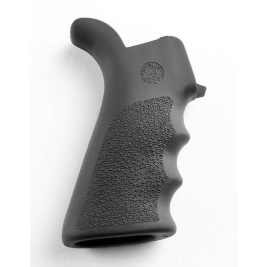 Hogue Grip AR15 BVRT FNGR GRV Grey - OverMolded Rifle Grip