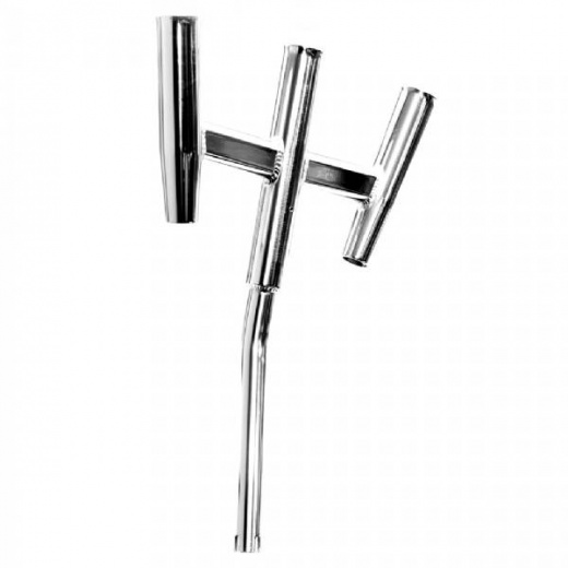 Tigress Triple Aluminum Kite Rod Holder - Bent Butt - Brushed