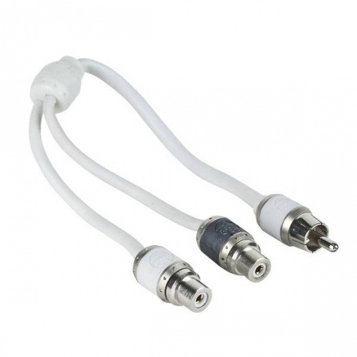 T-Spec V10 Series Quad-Twist RCA Y-Adapter, 1 Male to 2 Females