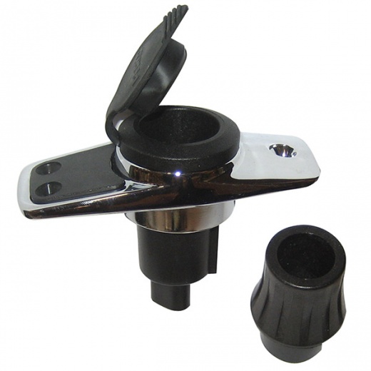 Perko Locking Collar Pole Light Mounting Base - 2 Pin - Chrome Plated