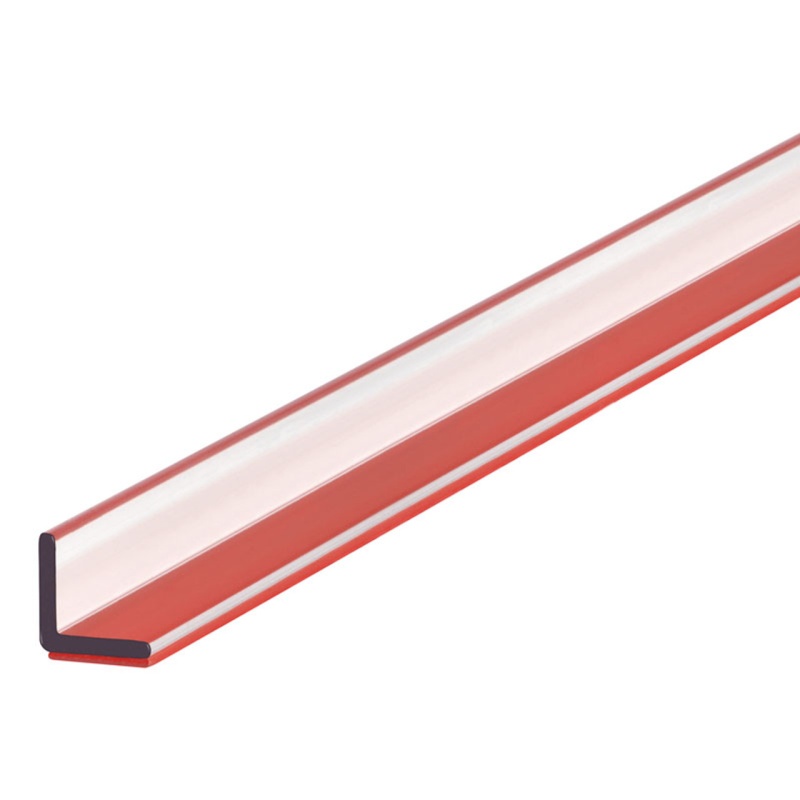 Glass Simple Clear 1/2" x 1/2" L Seal with Pre-Applied Tape