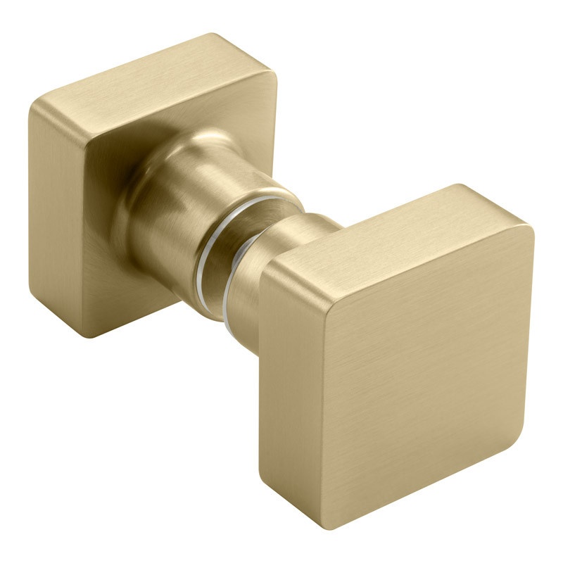 – Glass Simple Back-To-Back Traditional Style Square Door Knob