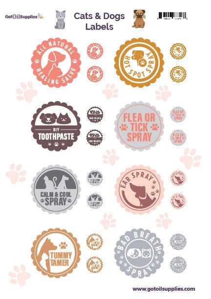 Cats And Dogs Labels