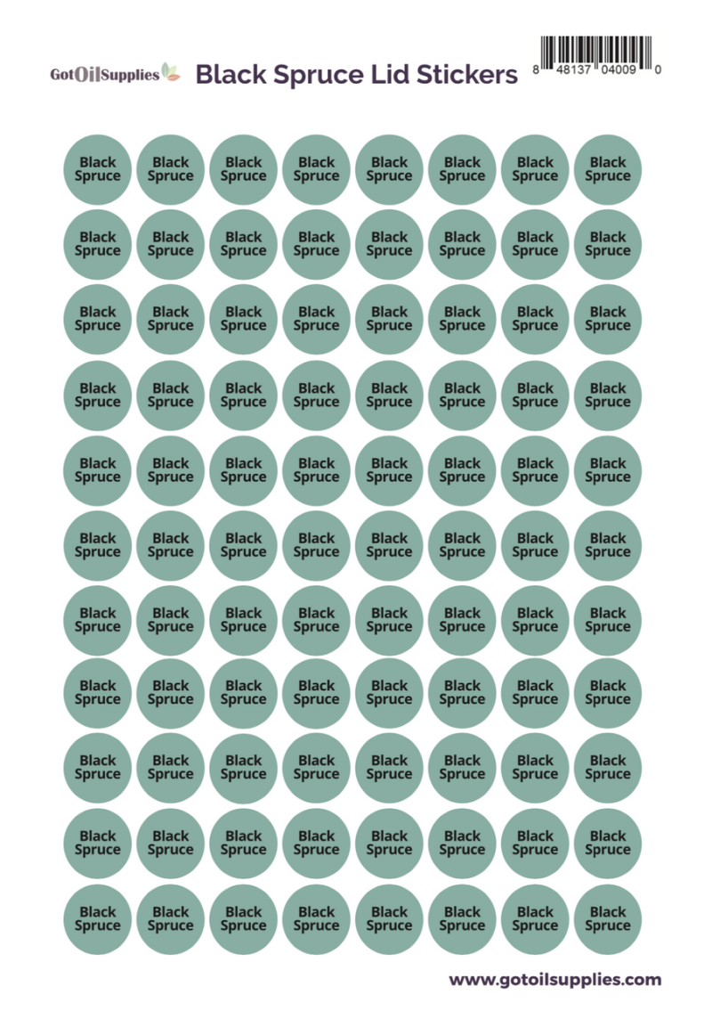 Black Spruce dōTerra® Lid Stickers