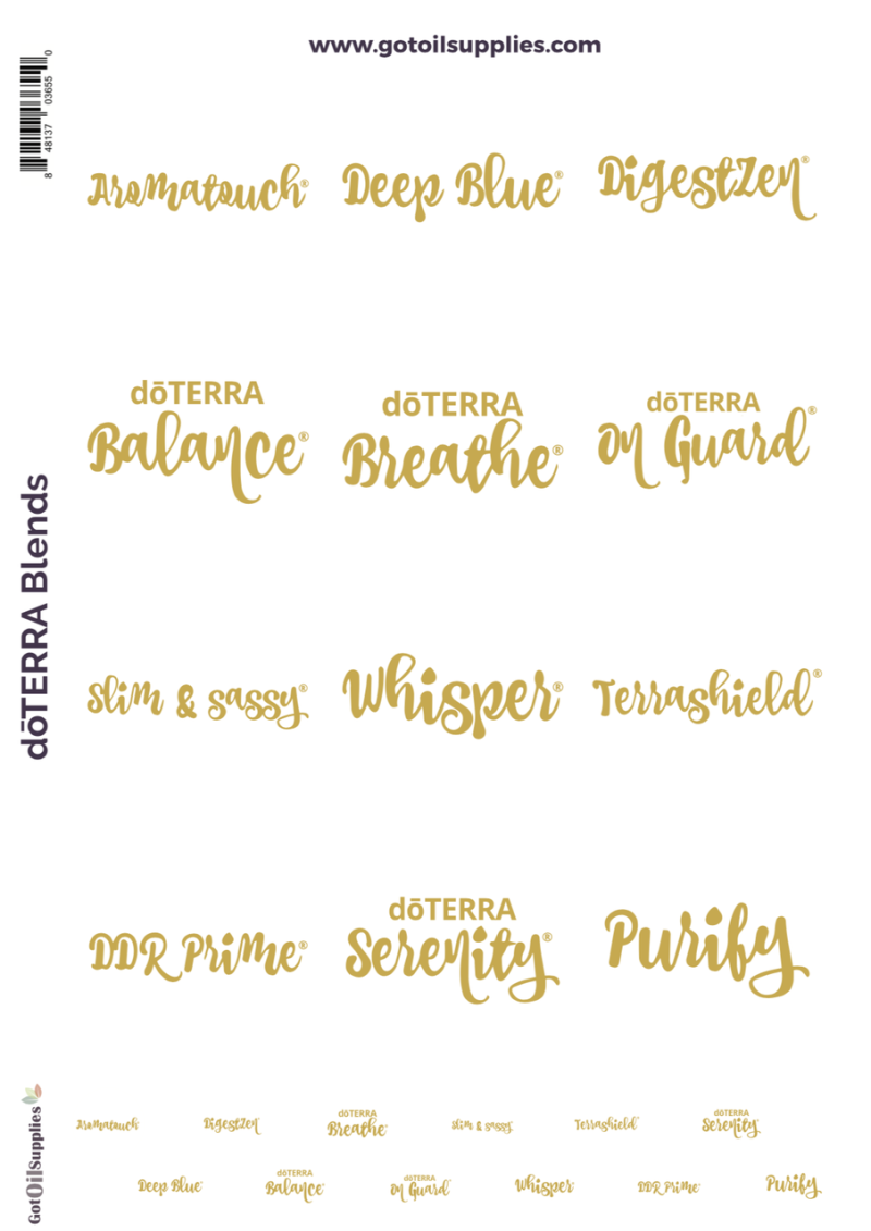 dōTerra® Top 12 Blend Labels