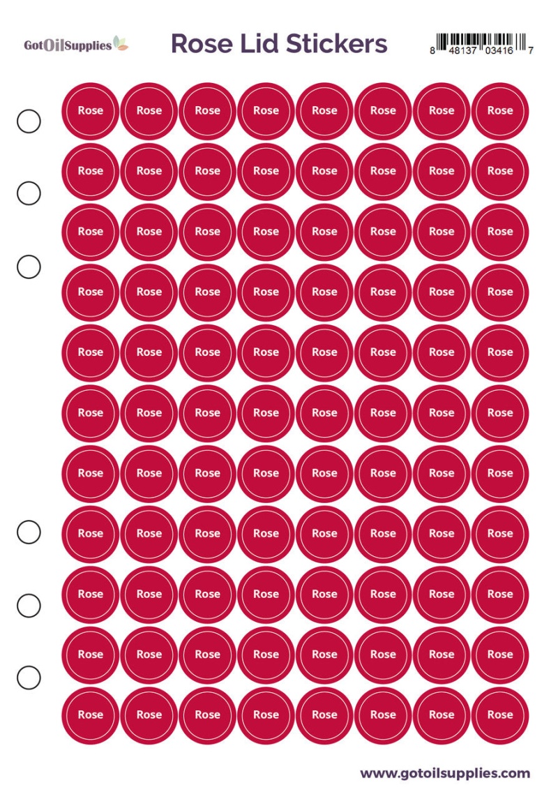 Rose dōTerra Lid Stickers