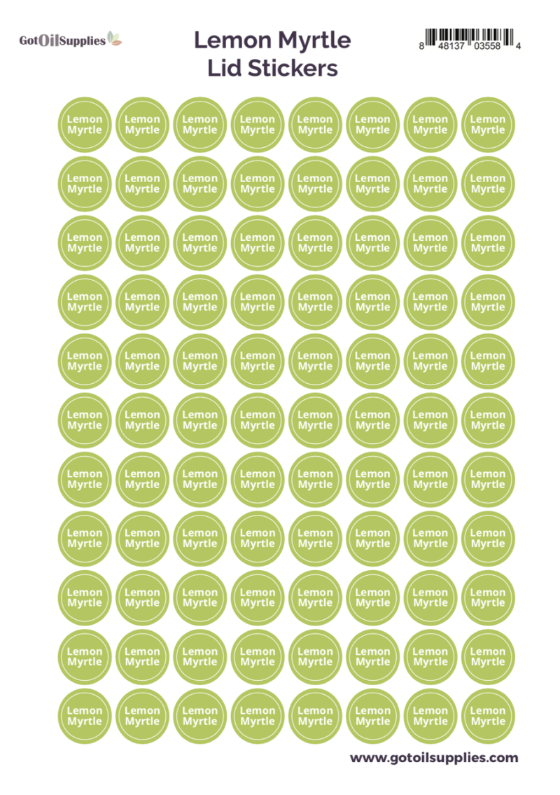Lemon Myrtle YL Lid Stickers
