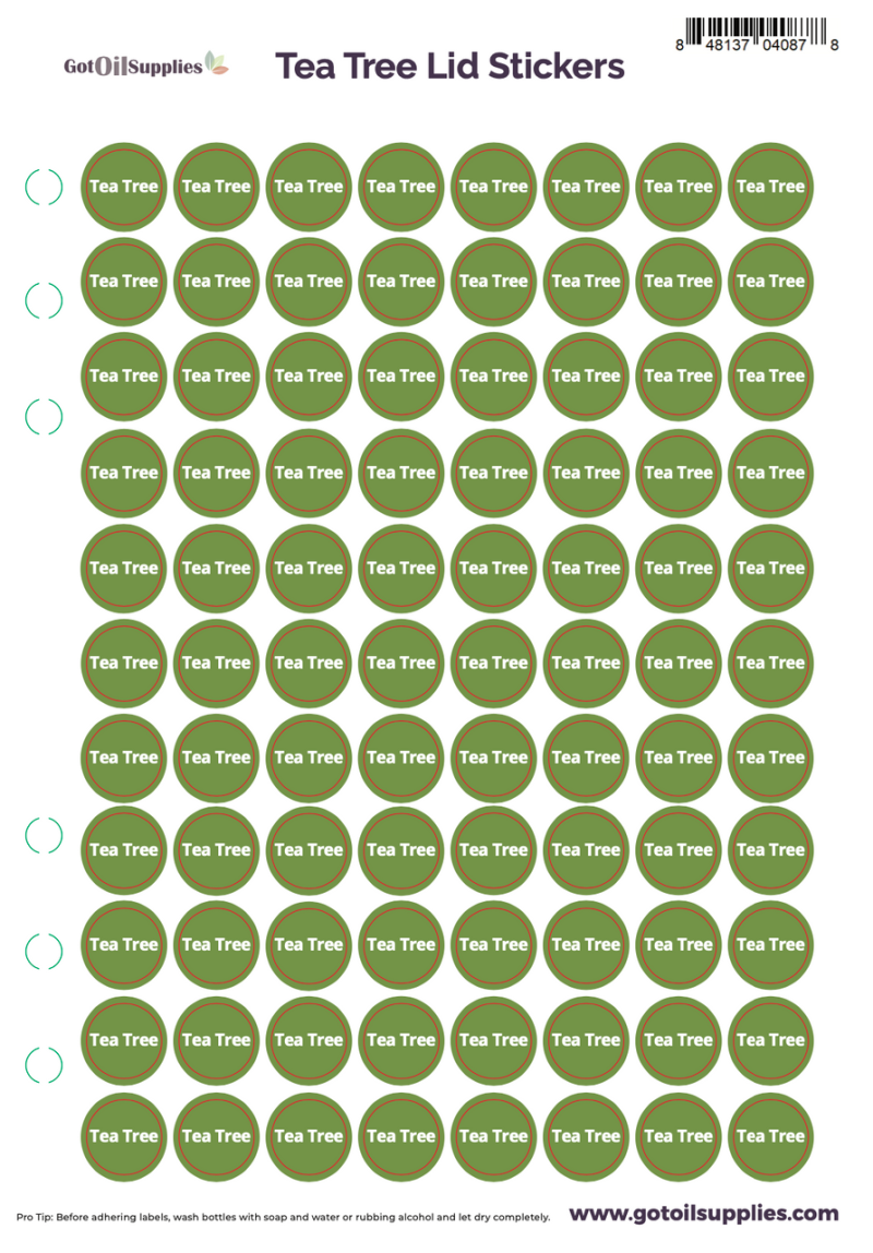 Tea Tree dōTerra® Lid Stickers