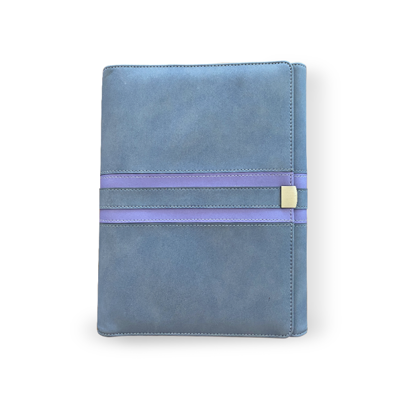Gray And Purple Content Management System Binder