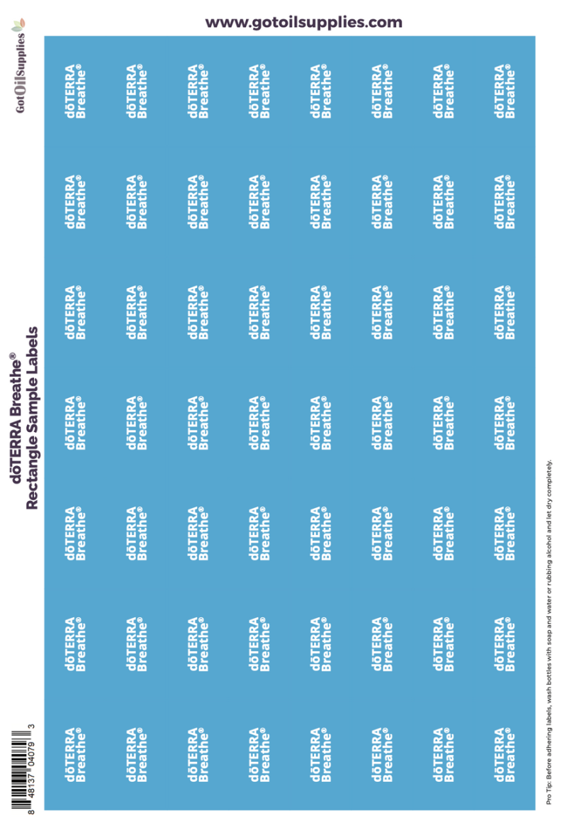 dōTerra Breathe® Rectangle Labels