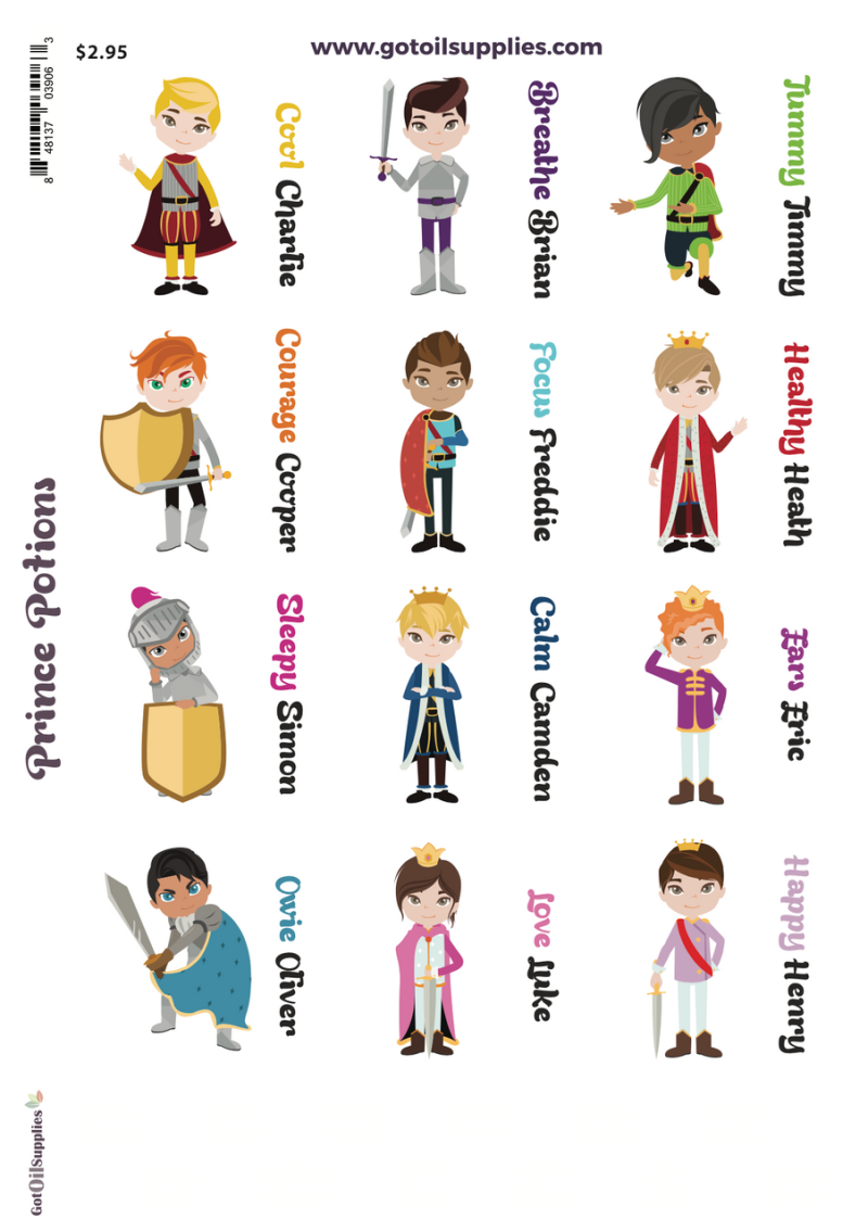 Prince Potion Labels