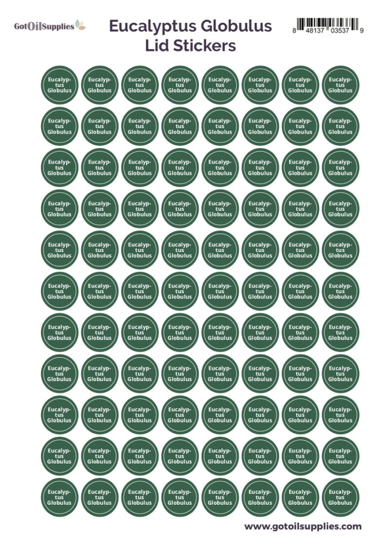 Eucalyptus Globulus Yl Lid Stickers