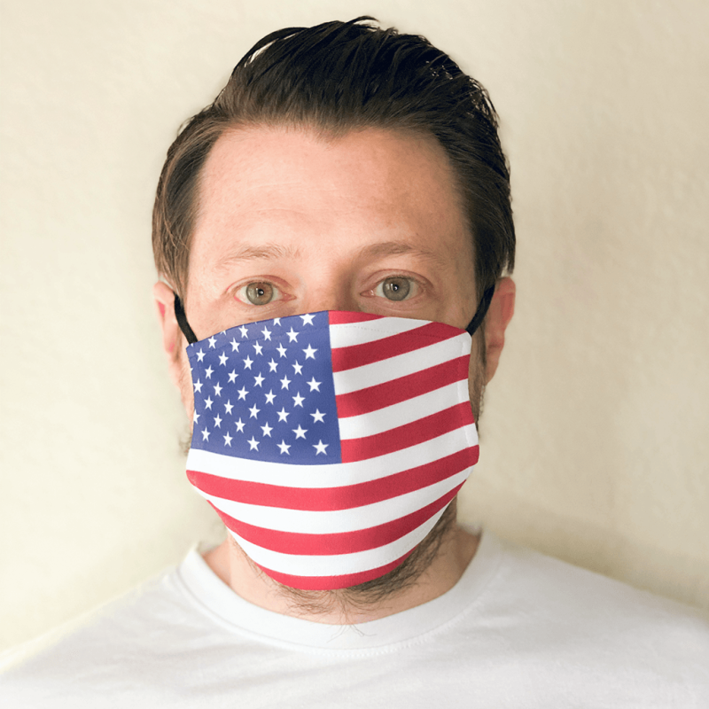 American Flag Cloth Face Mask With Pm2.5 Filter
