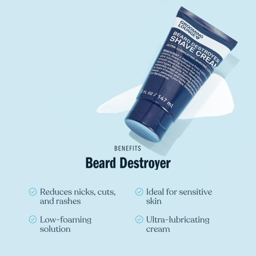 Grooming Lounge Beard Destroyer Shave Cream - Best Shave Cream For Sensitive Skin