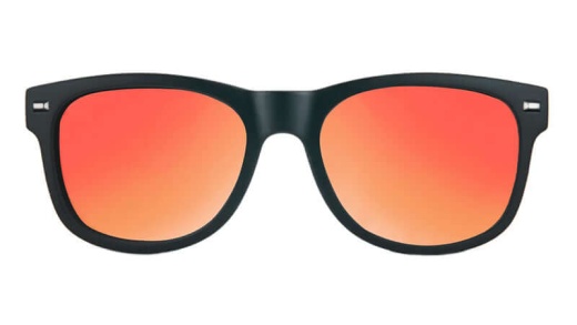 Tomahawk Shades Motivators Black Classic Sunglasses with Sunset Orange Lenses