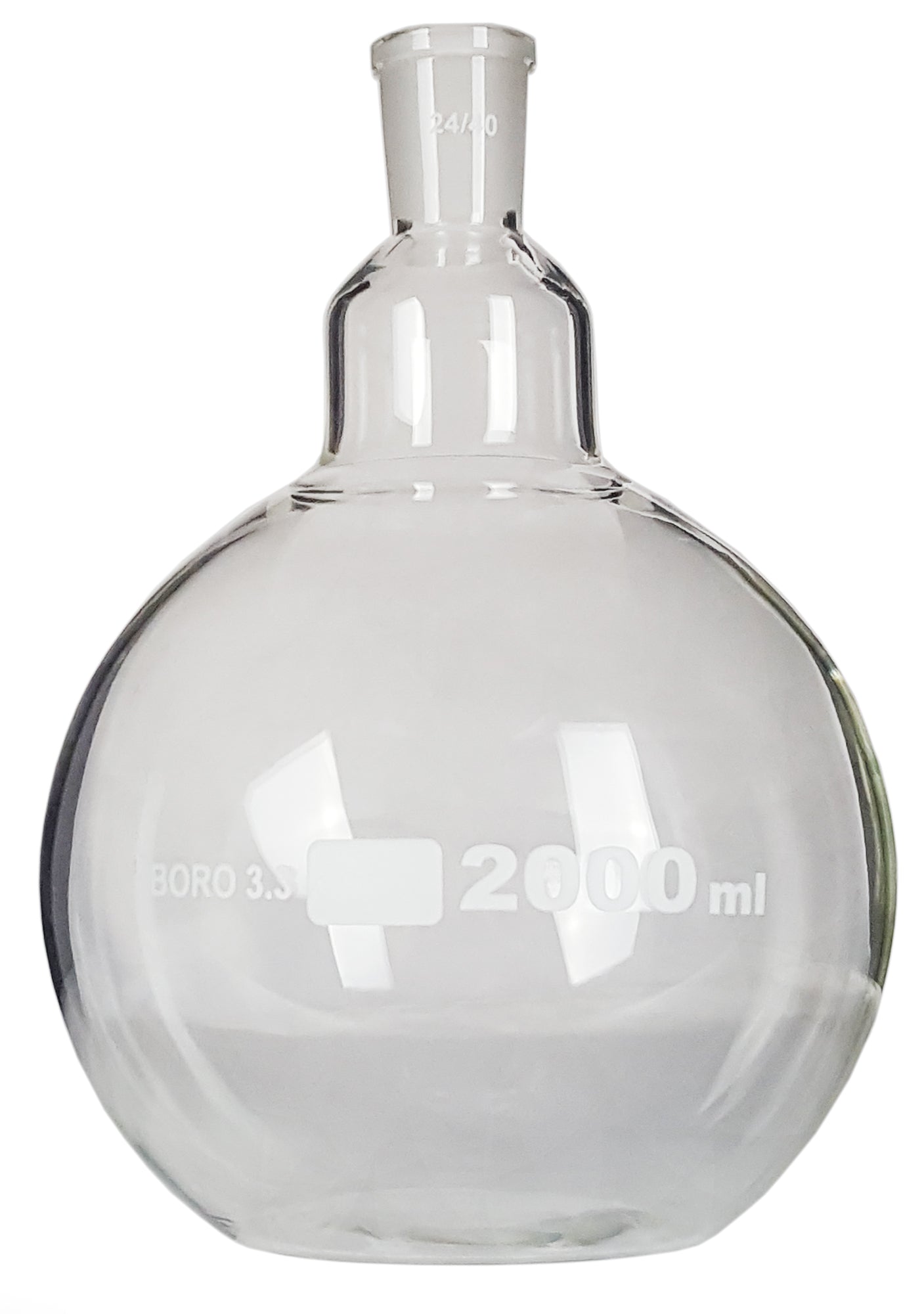 GSC International FFB2000-24-40-4 Boiling Flask, Flat-Bottom, 24/40 Ground Glass Joint, 2000ml Capacity. Case of 4.