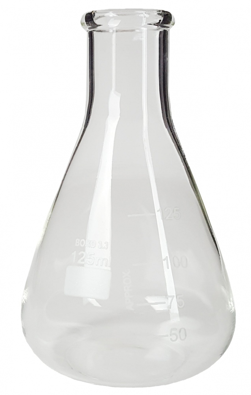 oz 125 mL with Graduations Borosilicate Glass Capacity GSC International EF125-PK Glass Gsc Erlenmeyer Flasks 4.22675 fl Pack of 12 Pack of 12