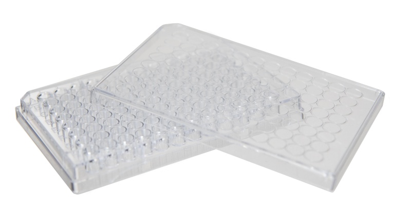 Gsc International Microplate With 96 Wells And Lid, Clear Polystyrene