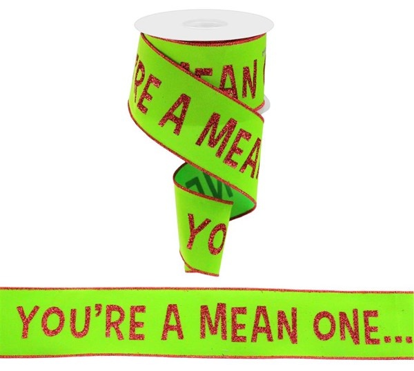 2.5"X10yd You're A Mean One/Velvet