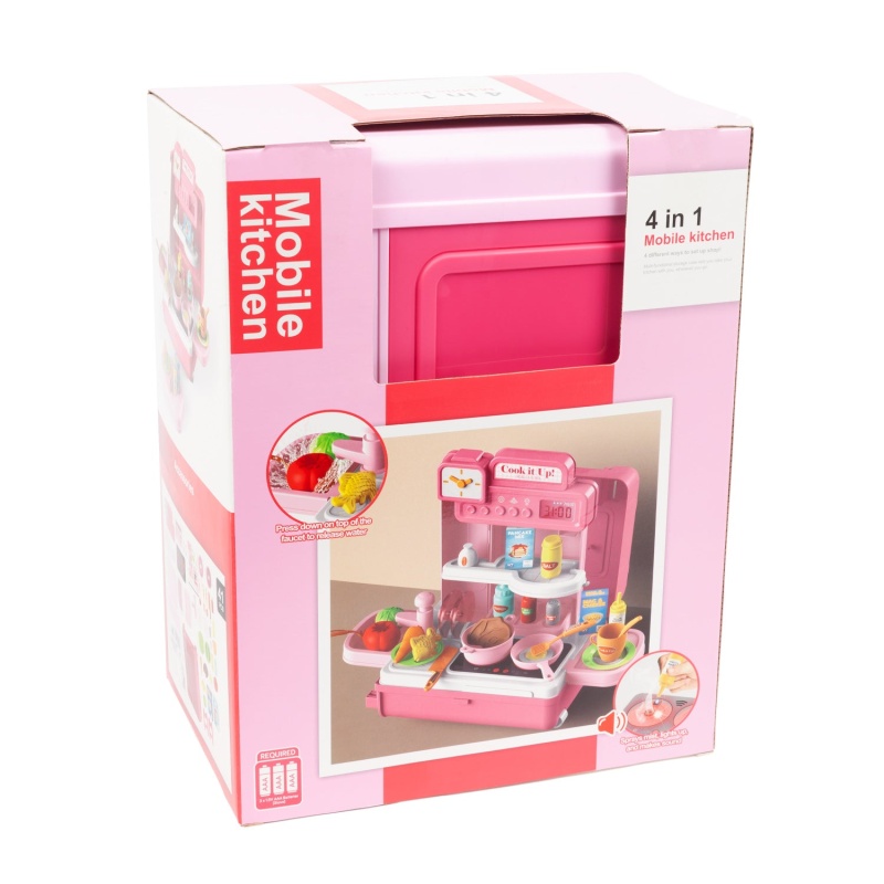 4In1 Mobile Kitchen 41 Piece Playset