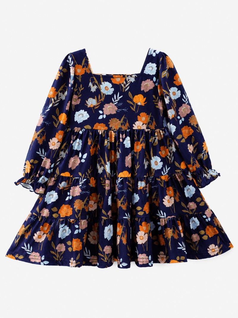 Navy Wildflower Twirl Dress